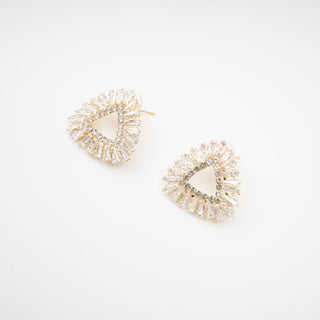 Aurore triangle crystal-embellished earrings