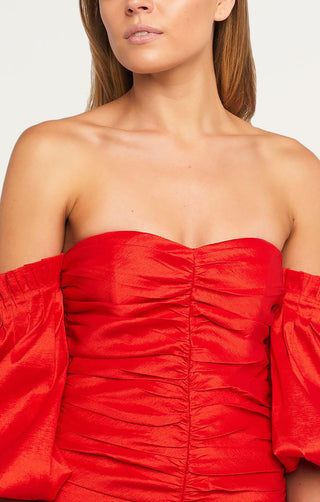 Strapless Red Mini Dress