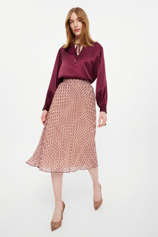 Viscose blouse in burgundy