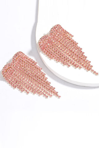 Pink Rhinestone Earrings