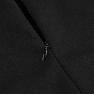 Camille pearl-embellished mini dress in black