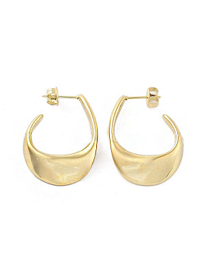 ALBA - GOLD SWIRL HOOP EARRINGS WATERPROOF