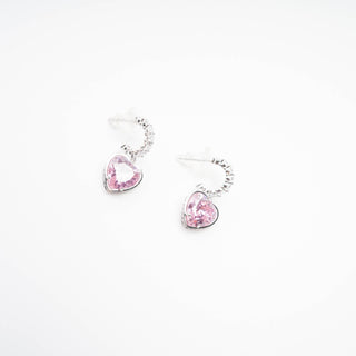 Heart pendant earring