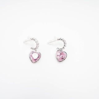 Heart pendant earring