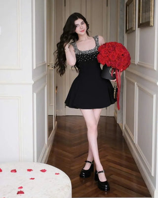 elise embellished mini dress