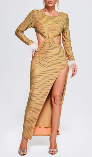 CRYSTAL SPLIT MAXI DRESS Dresses sis label 