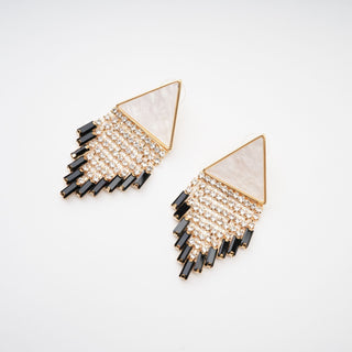 Lisette triangle-shape fringed earrings