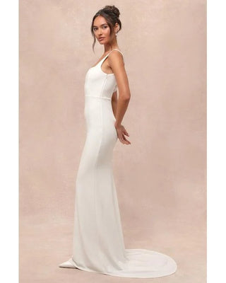 Natural Regal Classic Sleeveless Twist-Back Maxi Dress