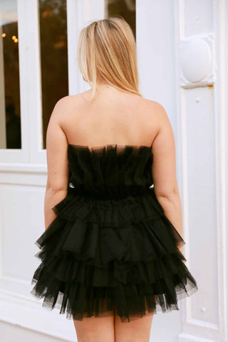 Flossie Tulle Dress in Black