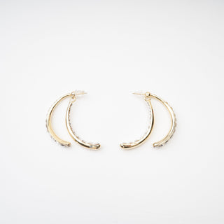 Mathilde embellished curve-edge earrings