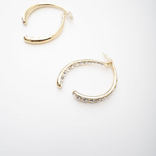 Mathilde embellished curve-edge earrings