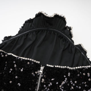 Mercédès black embellished dress