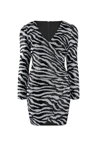 Mini Raglansleeve Dress In Zebra