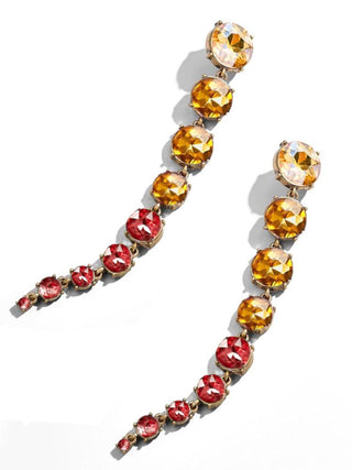 Odelia Rainbow Diamante Chain Earrings