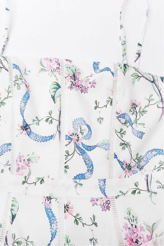 Tasmin Midi Dress - White Floral