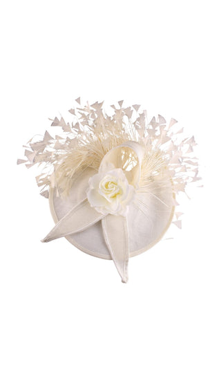 CREAM ELEGANT FEATHER FASCINATORS styleofcb 