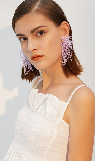 VIOLET CRYSTAL EARRINGS