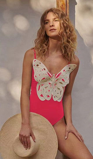 3D BUTTERFLY GRADIENT ONE PIECE SWIMSUIT styleofcb 