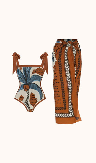 Annaka Printed Swimwear Two Piece Set Swimwear styleofcb 