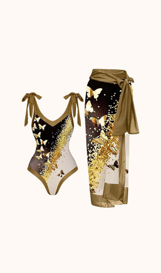 Buffy Swimwear Two Piece Set In Khaki Swimwear styleofcb 