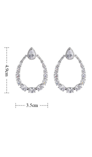 DROP-SHAPED ZIRCON EARRINGS