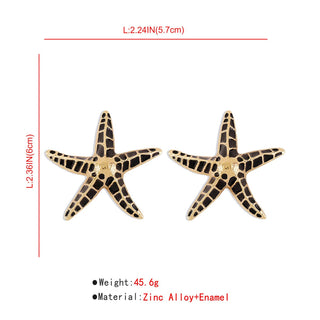 STARFISH EARRINGS IN BLACK Earrings styleofcb 