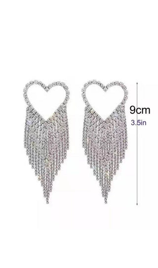 Vonde Rhinestone Tassel Earrings styleofcb 